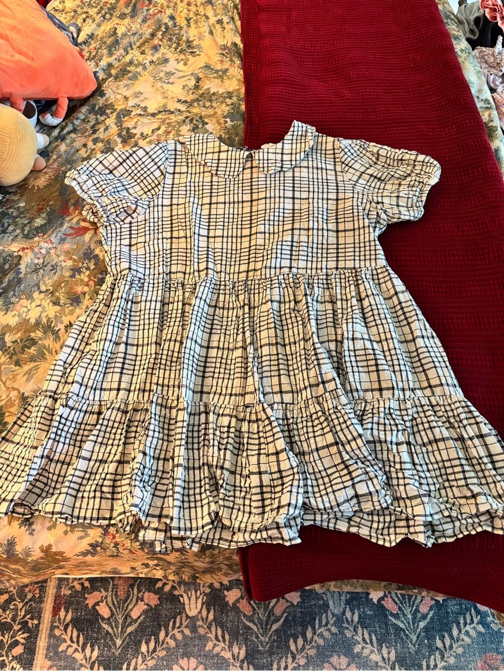 ASOS Curve plaid babydoll dress